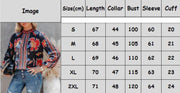 women's printed long sleeve loose shirt, view 9 - MRSLM