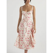 floral print camisole midi dress, view 6 - MRSLM