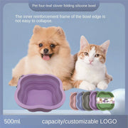 collapsible silicone pet bowl, view 5 - MRSLM