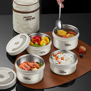 stainless steel bento lunch box set, view 3 - MRSLM