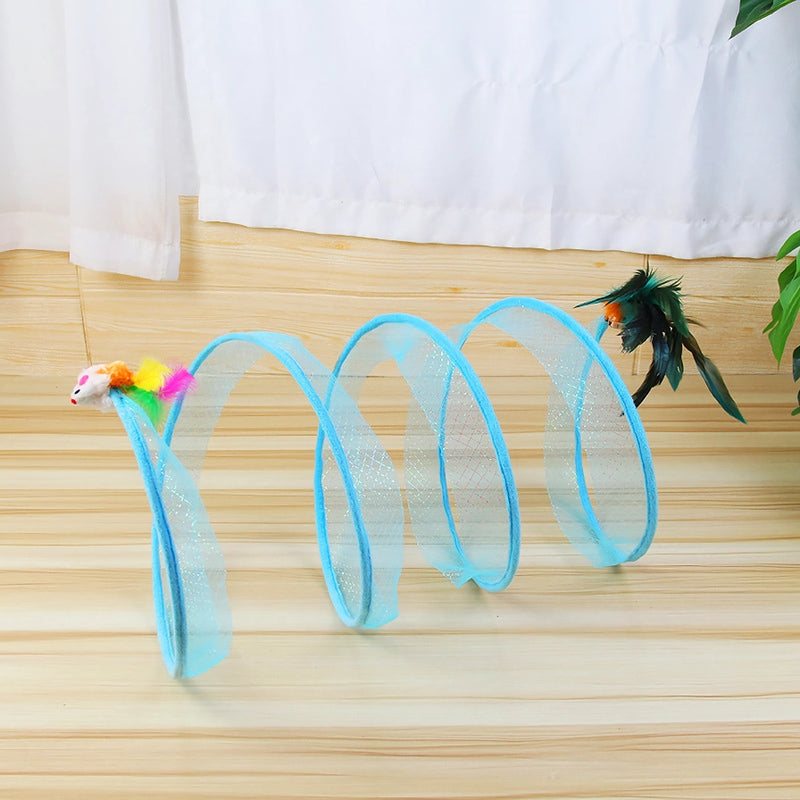 interactive foldable cat tunnel, view 3 - MRSLM