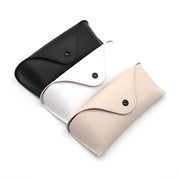 solid color lightweight leather glasses case, view 7 - MRSLM