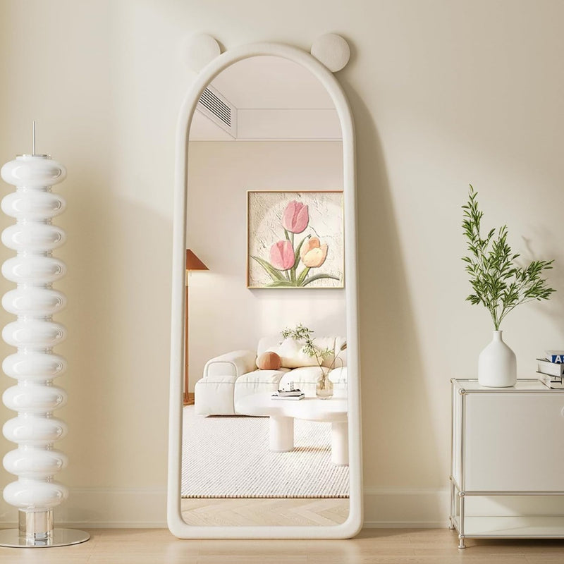 arched full-length flannel mirror, view 2 - MRSLM