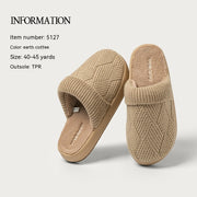 fleece-lined winter indoor slippers, view 5 - MRSLM