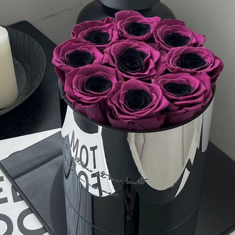 black plum preserved flower pot gift, view 10 - MRSLM