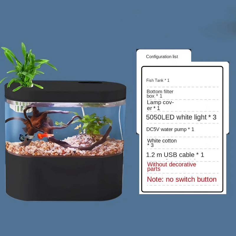 mini self-circulation goldfish tank, view 4 - MRSLM