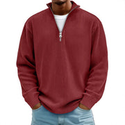 men's corduroy zipper sweatshirt, view 5 - MRSLM