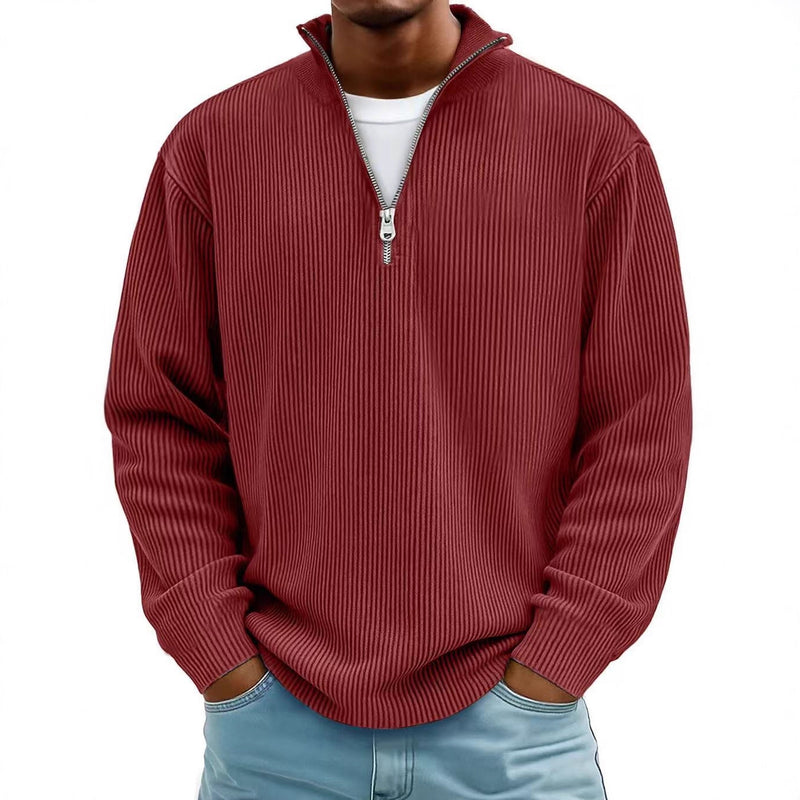 men's corduroy zipper sweatshirt, view 5 - MRSLM