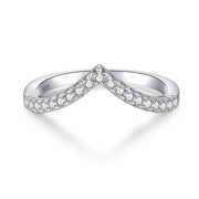 S925 silver geometric band ring, view 3 - MRSLM