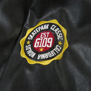 embroidered PU leather jacket, view 3 - MRSLM