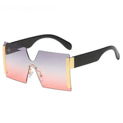 rimless gradient square sunglasses, view 2 - MRSLM