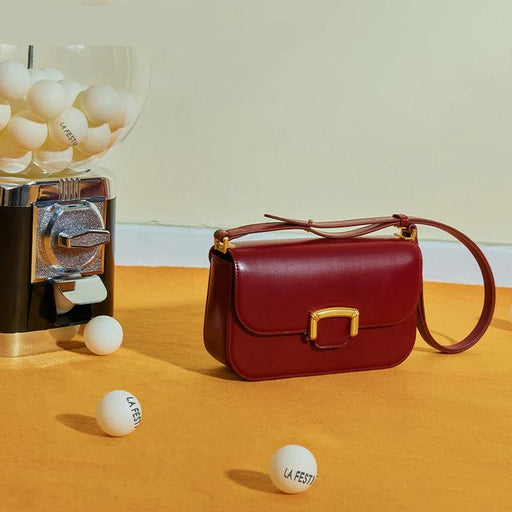 women's split leather crossbody shoulder bag - MRSLM