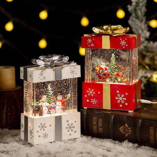 christmas gift box crystal ball lamp - MRSLM