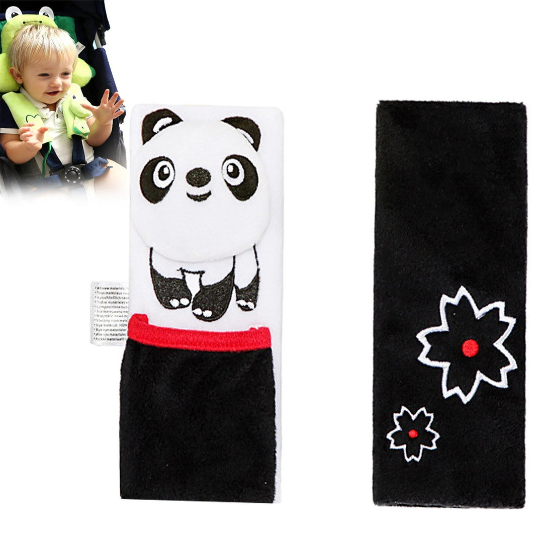 Kids Cartoon Plush Seat Belt Covers - Safety Shoulder Pads