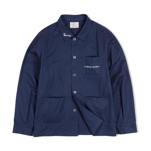 retro embroidered cotton shirt jacket, view 2 - MRSLM