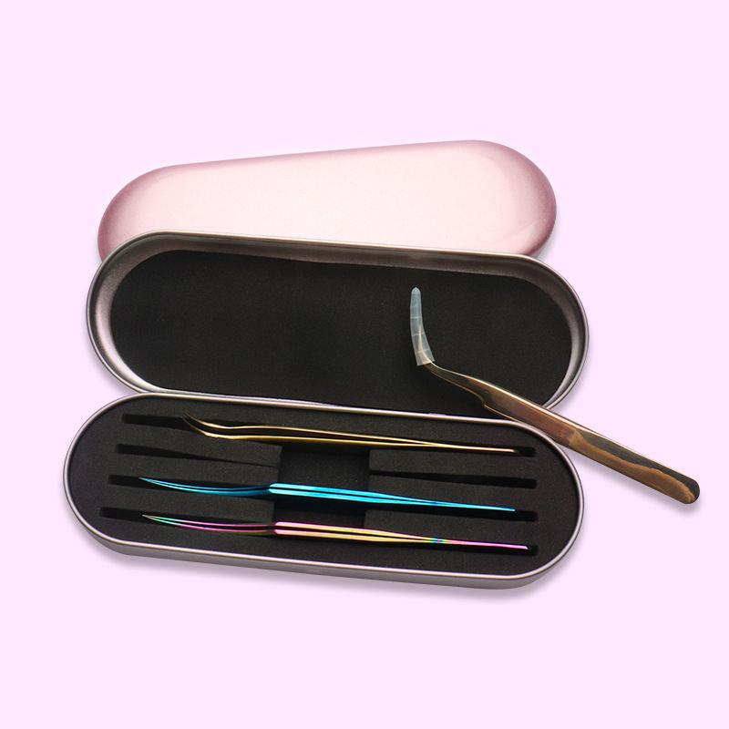 4-slot eyelash tweezers storage box - MRSLM