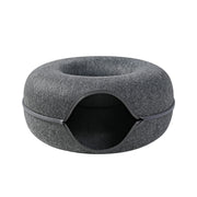 Dual-use donut cat bed and tunnel, view 3 - MRSLM