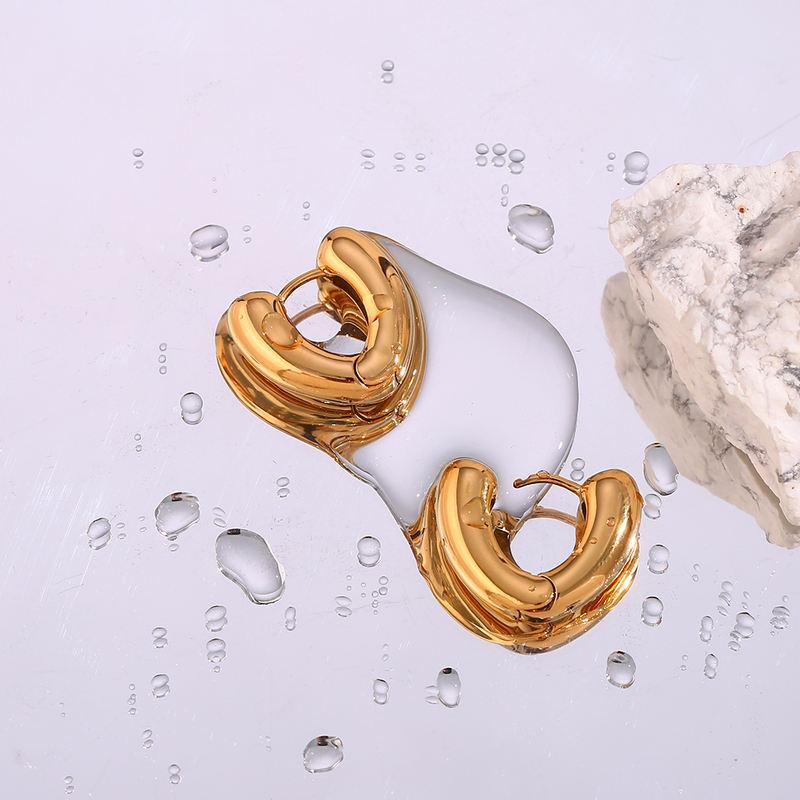 chunky heart hoop earrings - MRSLM