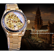 men's steel band skeleton mechanical watch - MRSLM