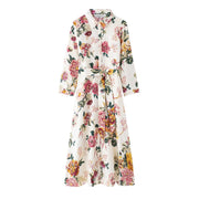Women's long sleeve shirt dress - MRSLM