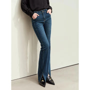 Women's retro slim fit flare jeans, view 8 - MRSLM