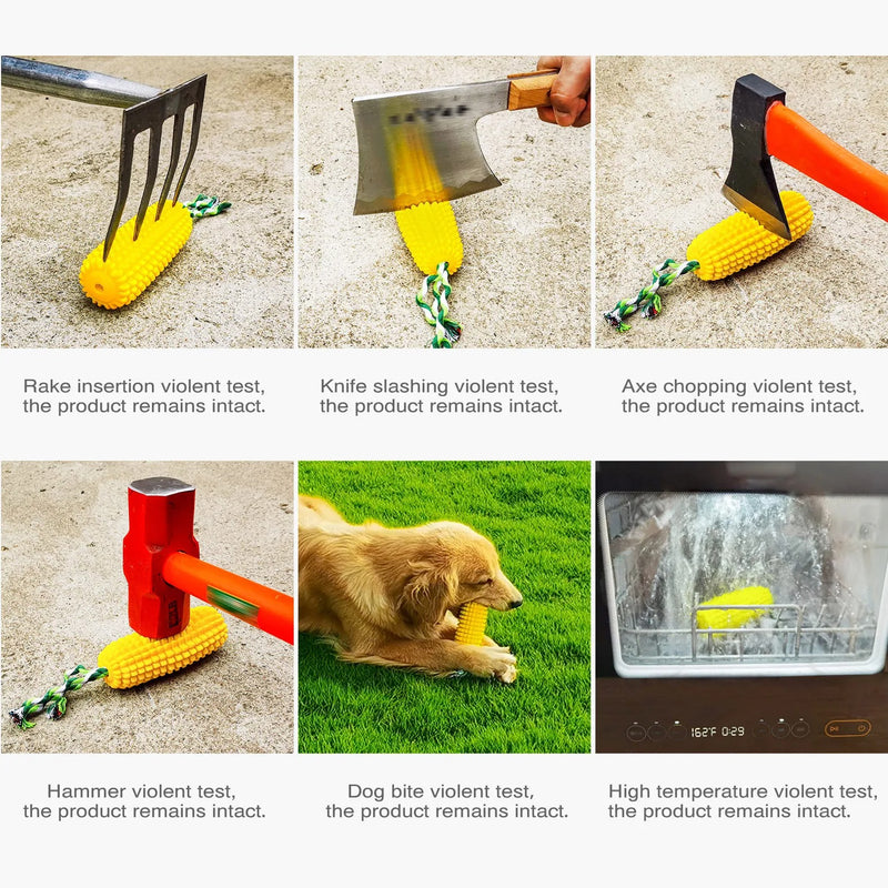dog molar toothbrush chew toy with suction and sound, view 5 - MRSLM