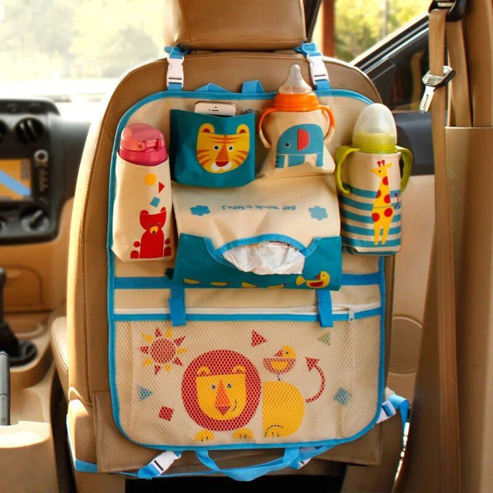 Fun and Functional Kids Cartoon Car Back Seat Organizer