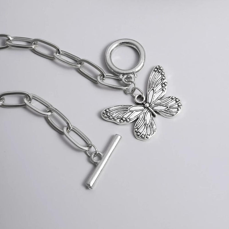 butterfly pendant chain bracelet, view 6 - MRSLM