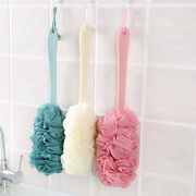 long handle soft mesh shower brush, view 3 - MRSLM