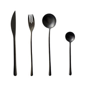 japanese retro black cutlery set, view 2 - MRSLM