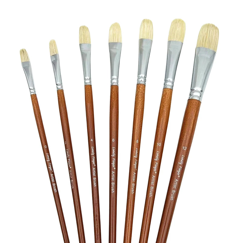 7-piece long handled bristle paint brush set, view 7 - MRSLM