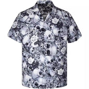 men's plant print Hawaiian shirt, view 3 - MRSLM