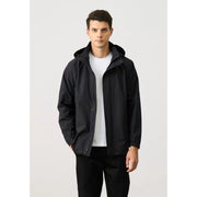 men's oversize windbreaker jacket with detachable hood, view 3 - MRSLM
