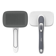 self-cleaning pet grooming brush, view 2 - MRSLM