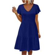 women's pleated layered dress, view 7 - MRSLM