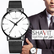 men's ultra thin quartz watch, view 2 - MRSLM