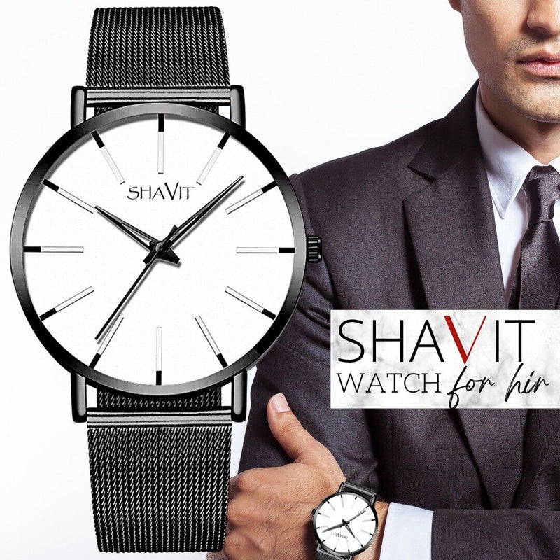 men's ultra thin quartz watch, view 2 - MRSLM