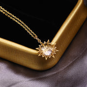Retro silver sun pendant, view 4 - MRSLM