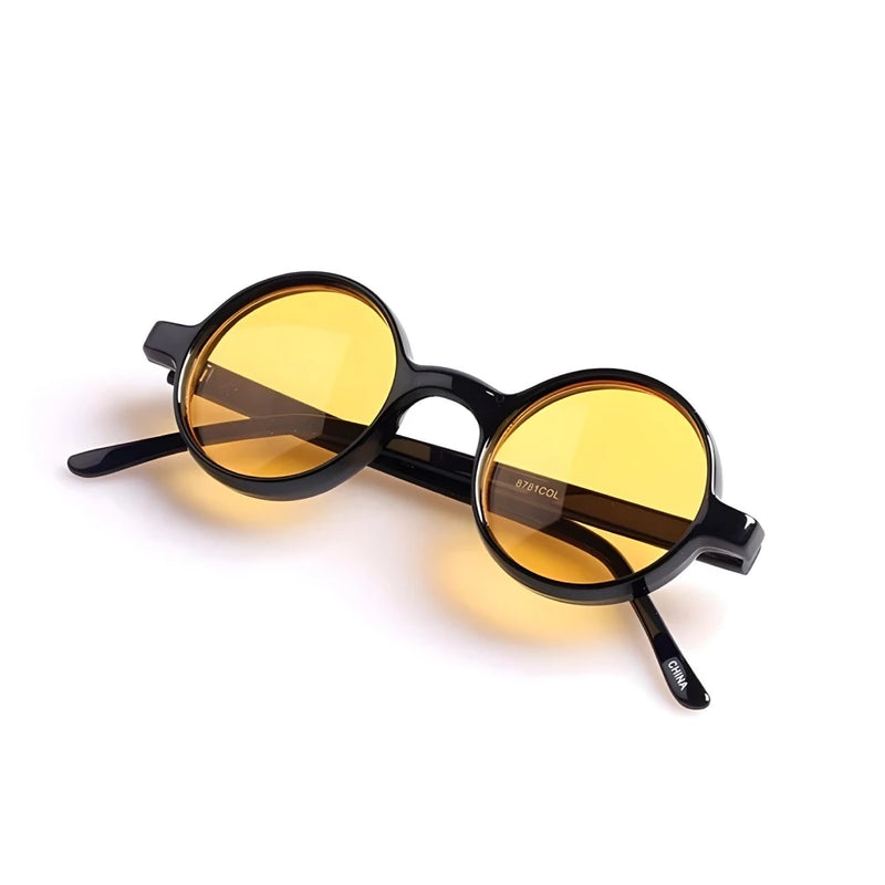 colorful steampunk round sunglasses, view 4 - MRSLM