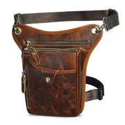 oil wax leather waist pack, view 12 - MRSLM