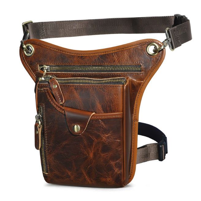 oil wax leather waist pack, view 12 - MRSLM