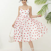 peach heart mesh sweet dress, view 4 - MRSLM