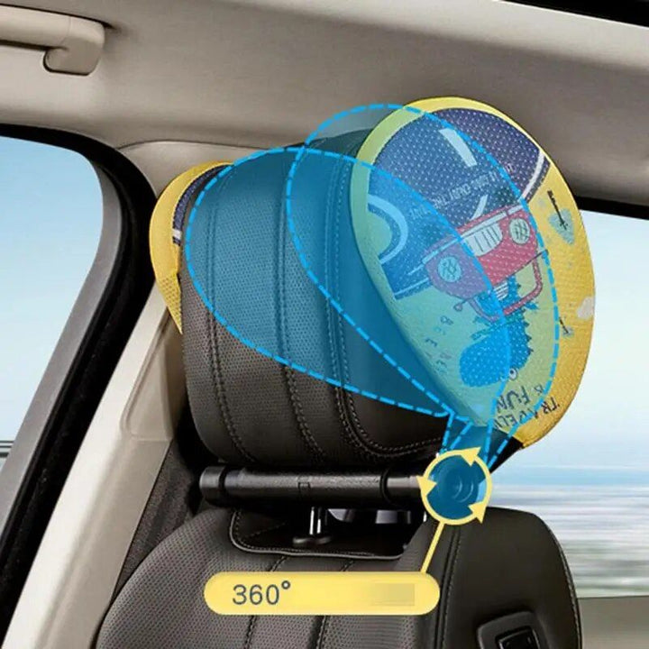 Adjustable Car Seat Neck Pillow - Comfortable Headrest for Travel, Suitable for All Ages