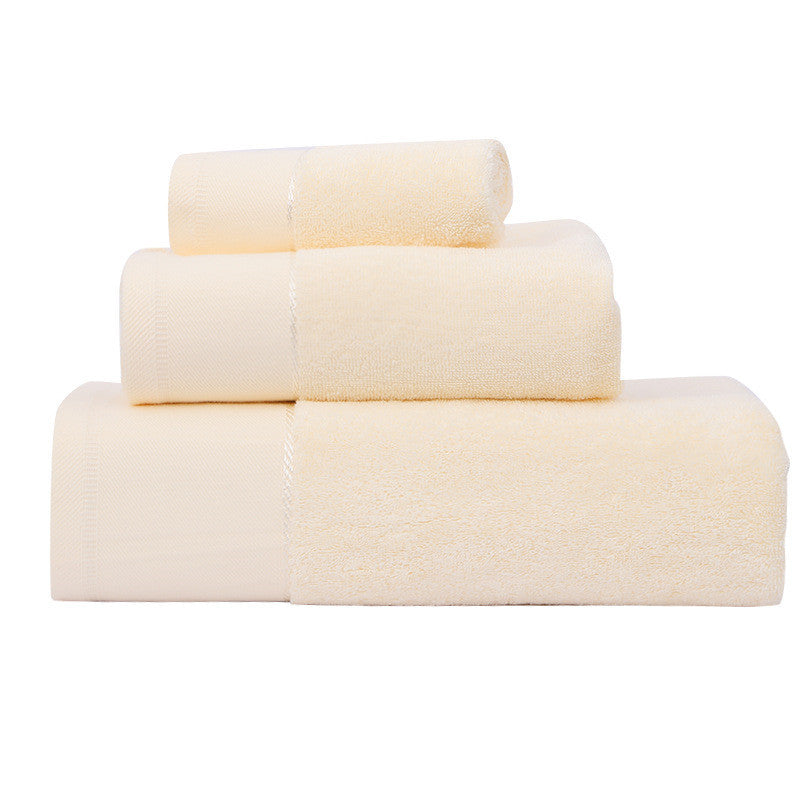 Cotton three-piece towel set, view 2 - MRSLM