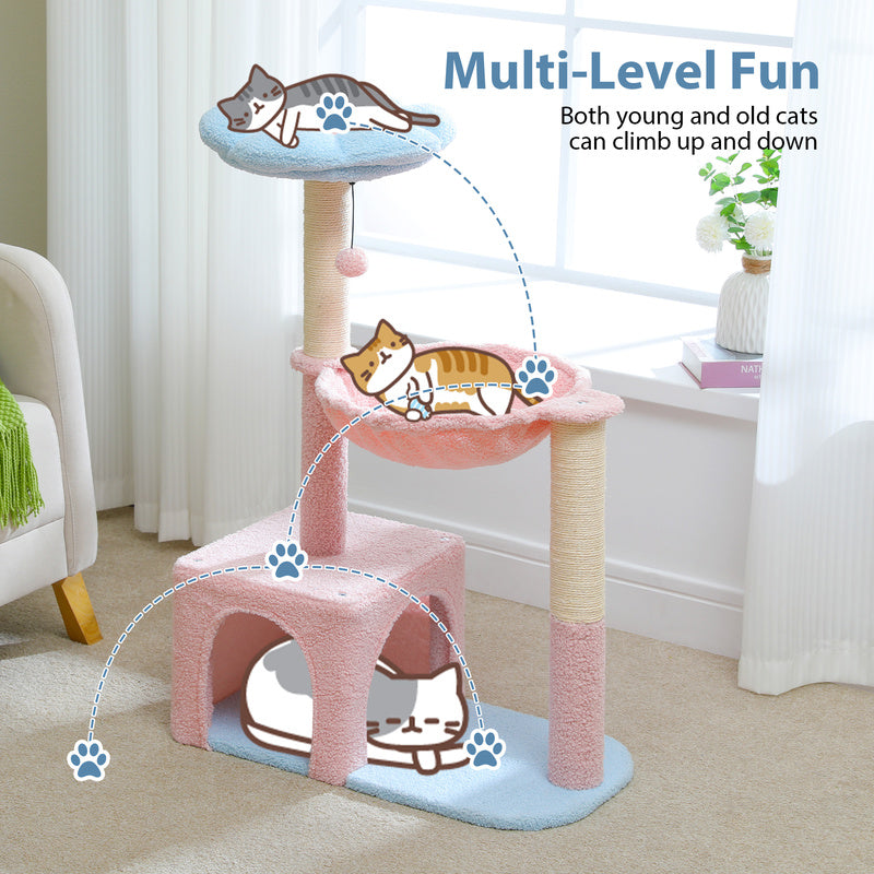flower cat tree, view 5 - MRSLM