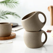 stoneware ceramic coffee mug with tray, view 7 - MRSLM