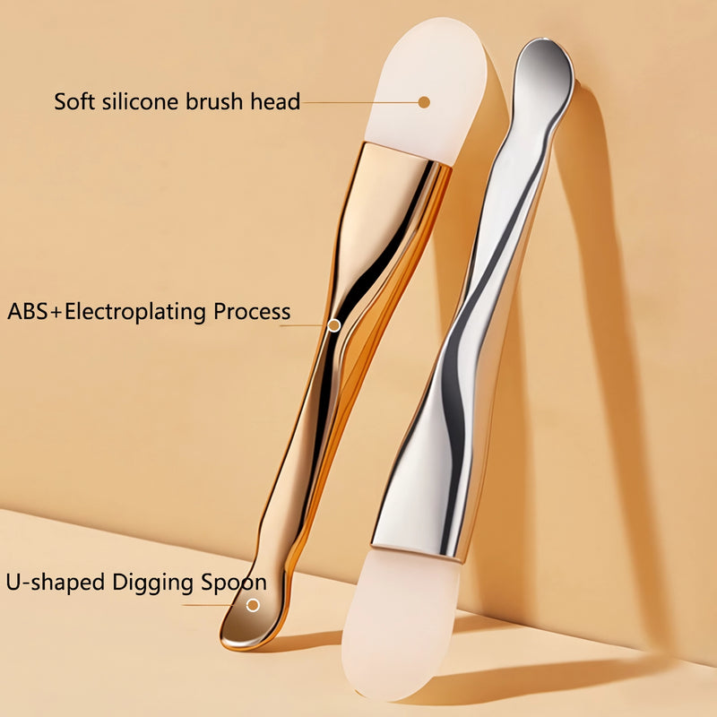 Silicone facial mask brush with digging spoon, view 6 - MRSLM