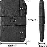 women's vegan leather bifold wallet, view 6 - MRSLM