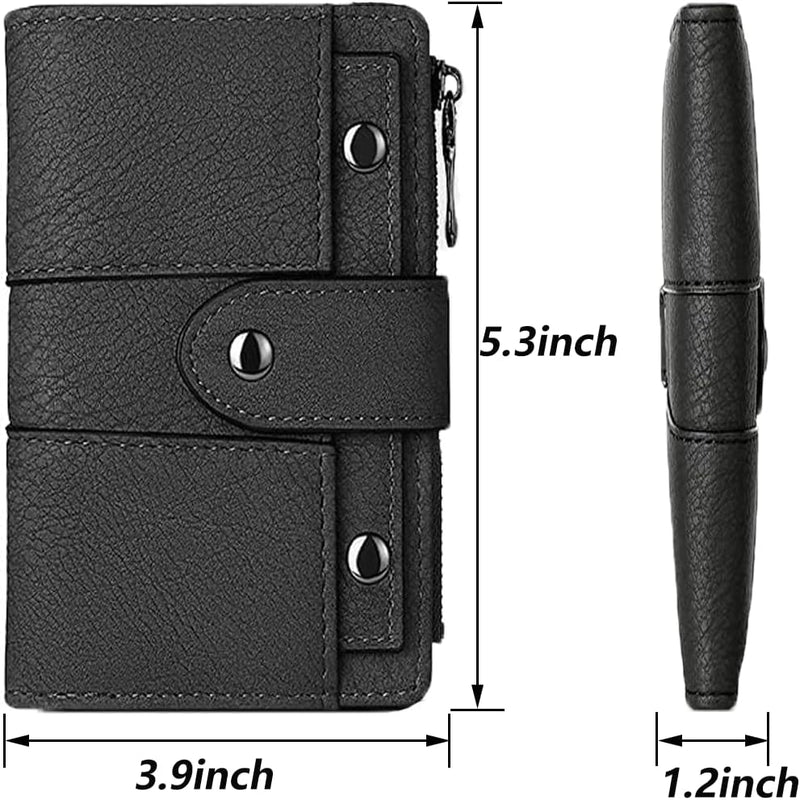 women's vegan leather bifold wallet, view 6 - MRSLM