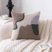 modern geometric tufted embroidered cushion cover, view 2 - MRSLM
